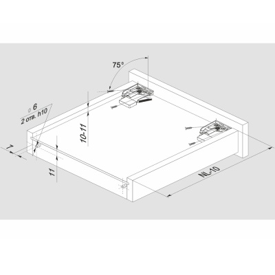 DB8885Zn/400 Направляющие шариковые скрытого монтажа В-slide PUSH BOYARD