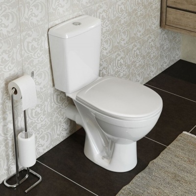 Унитаз-компакт Соло (ROSA) Люкс м/лифт белый н/п