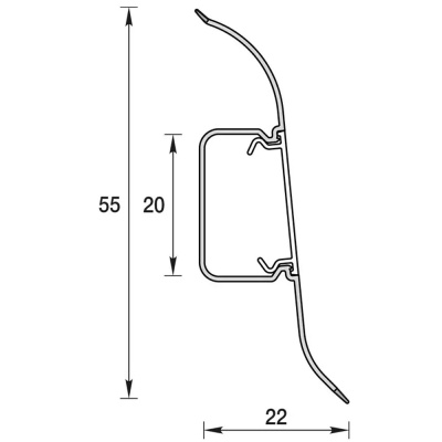 Плинтус Идеал Классик Орех Темный (2,2м)   - 293