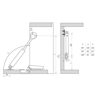 Газ.лифт (10кг) секретерный