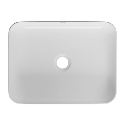 Раковина накладная на столешницу WAVE Quadro 500*390*140 ш*г*в без перелива белый прямоуг