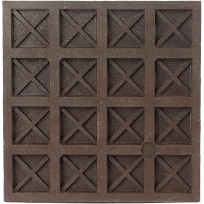 Плитка тротуарная полимерпесчаная 330*330*35 коричневая 12 кирпичей