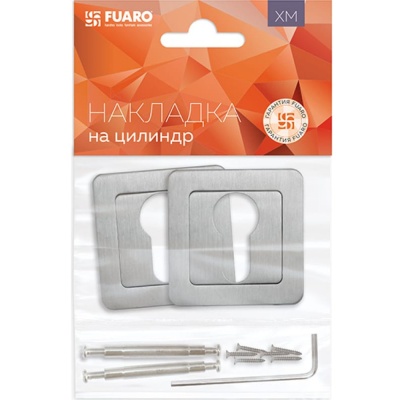 Накладка под цилиндр ET XM SSC-16 сатинированный хром