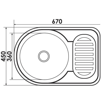 Мойка матовая Premial 6745 (0,8) универсал.