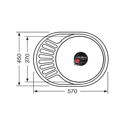 Мойка полированная Premial 5745 (0,6) универс без обливки