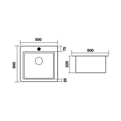 4050 Мойка KIND SATIN PRODIGY без колландера