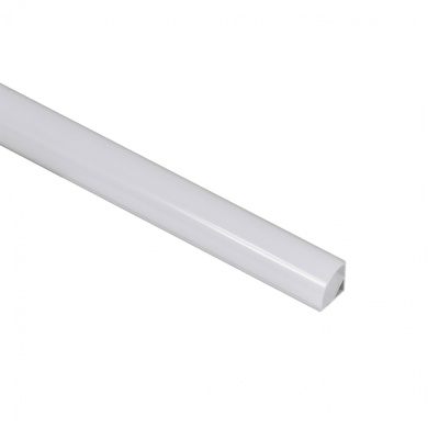 Профиль алюминиевый AKS ORION-1616C угловой с экраном, круглый экран, цвет алюминий, 2м