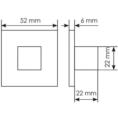 Завертка сантехническая на квадратной розетке 6 мм, MH-WC-S6 W белый