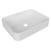 Раковина накладная на столешницу WAVE Quadro 500*390*140 ш*г*в без перелива белый прямоуг