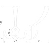 К302BАZ.2 Крючок мебельный BOYARD