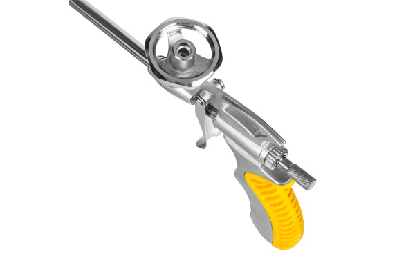 Пистолет д/монт. пены алюмин.корпус и адаптер, метал.курок 23-7-002