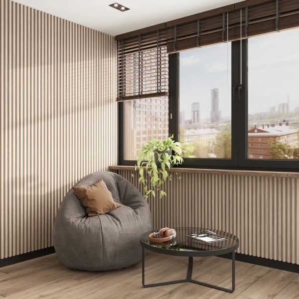 Стеновая реечная панель 3D Дуб зимний 160 мм 45 арт. V61121-3