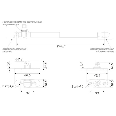 GL106GRPH/50/3 Газ лифт с амортизацией BOYARD