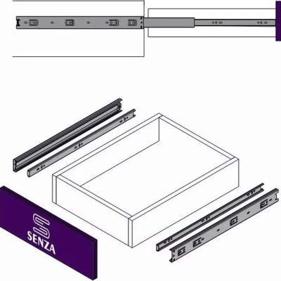 Направляющие шариковые SENZA полного выдвижения 45-250 (15шт/уп)